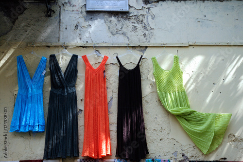 Wallpaper Mural colorful dresses on wall Torontodigital.ca