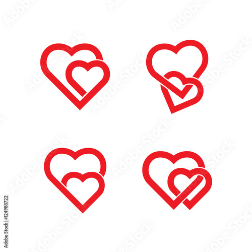 hearts icon set