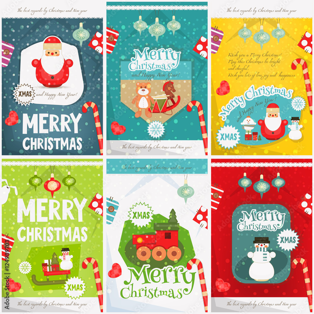 Fototapeta premium Merry Christmas Posters