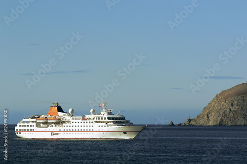 passenger cruise ship off the coast of Chukotka in Russia © vasilevich