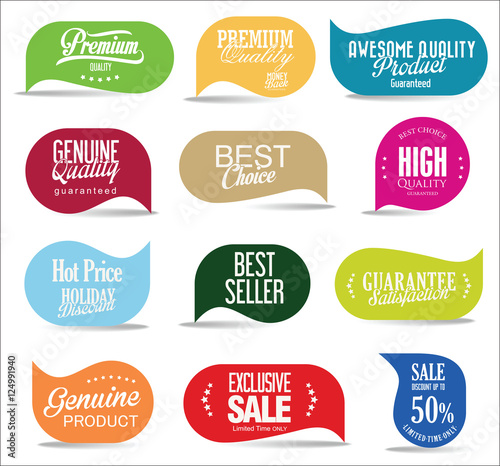 Modern sale stickers collection