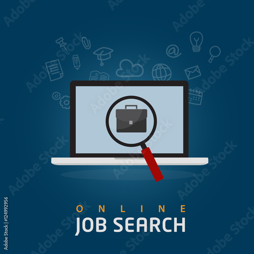 Online Job Search Illustration