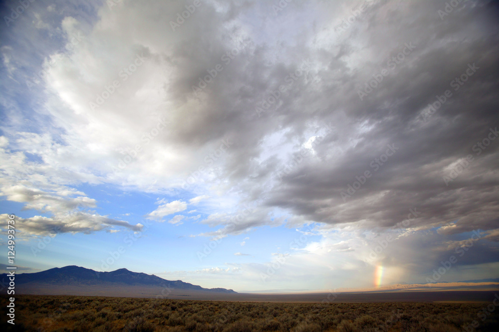 clouds desert n rainbow