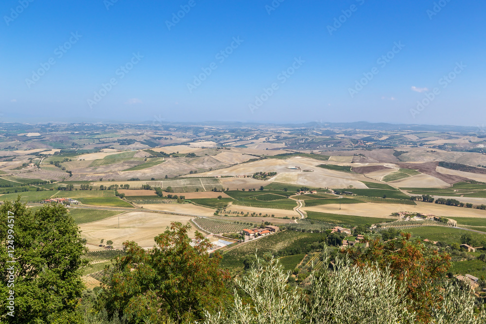 Montalcino, Italy. The picturesque surrounding countryside