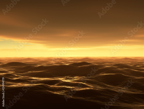 Ocean storm Ocean view golden shade 