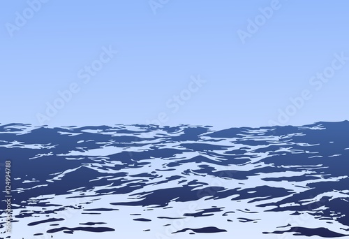 Blue ocean. 