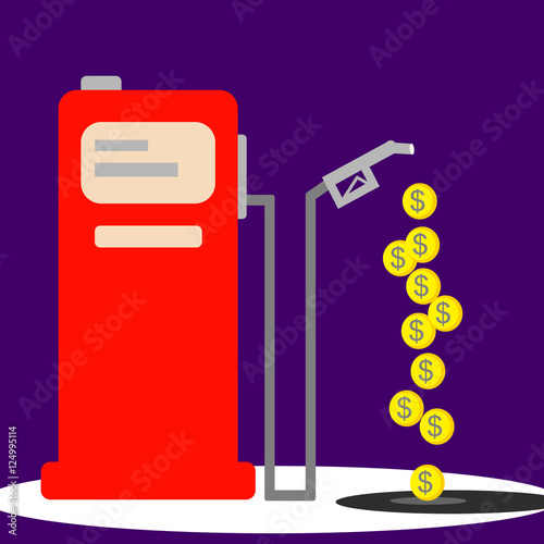 A petrol pump that dispenses money