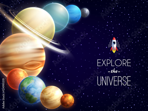 Solar System Realistic Background 