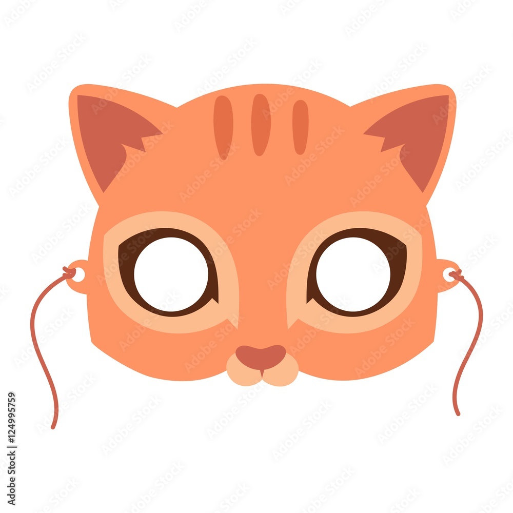 Cartoon animal party mask vector. Cartoon animal party mask vector.