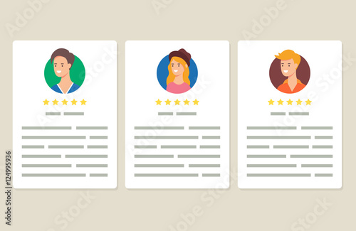 User reviews and feedback vector illustration