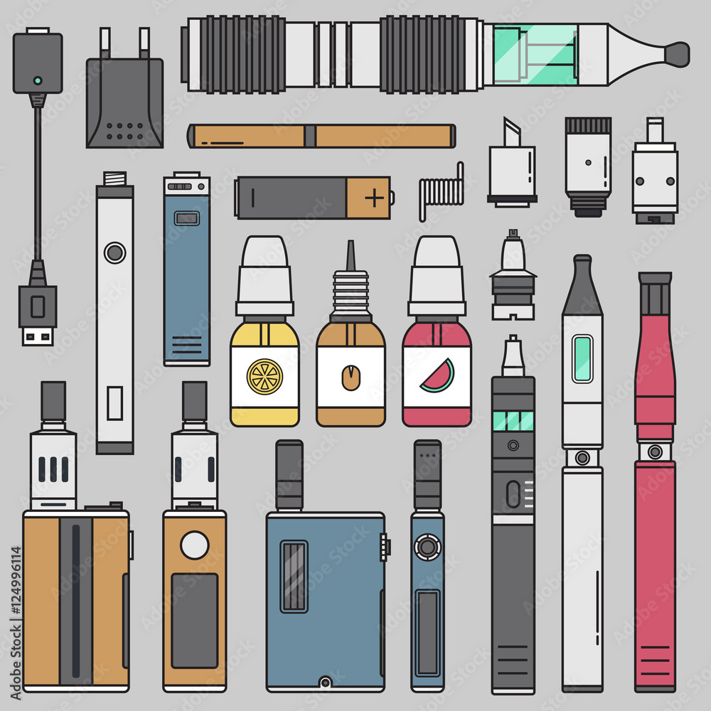 Vaping Set Vector Stock Vektorgrafik Adobe Stock