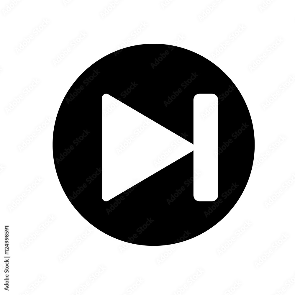 Forward media player icon illustration. Black and white icon. Vector illustration Forward media player icon illustration. Black and white icon. Vector illustration