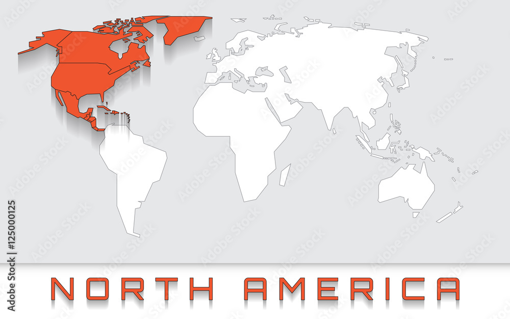 Fotografie North America on the map