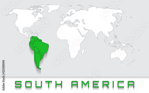 South America on the map