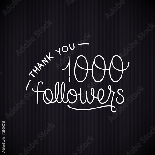 Wallpaper Mural Vector thanks design template for network friends and followers. Thank you card. Image Social Networks. Web user celebrates a large number of subscribers. Torontodigital.ca
