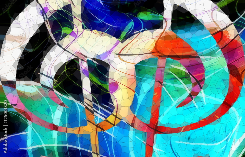 Fototapeta premium abstract colorful background with motion, dynamic and movement concept. mosaic effect.