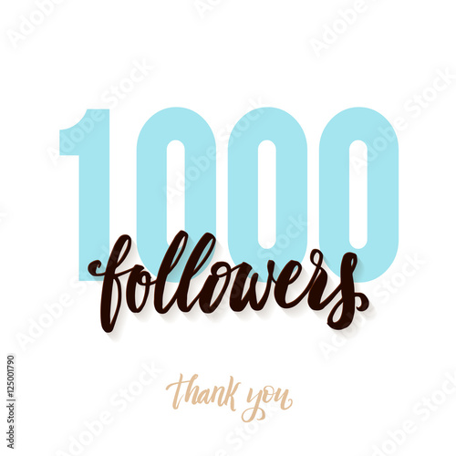 Vector thanks design template for network friends and followers. Thank you card. Image Social Networks. Web user celebrates a large number of subscribers.