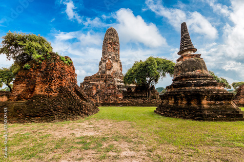 Landscape Ayutthaya Historical Park in Ayutthaya. The famous temple of the equivalent human Thailand.