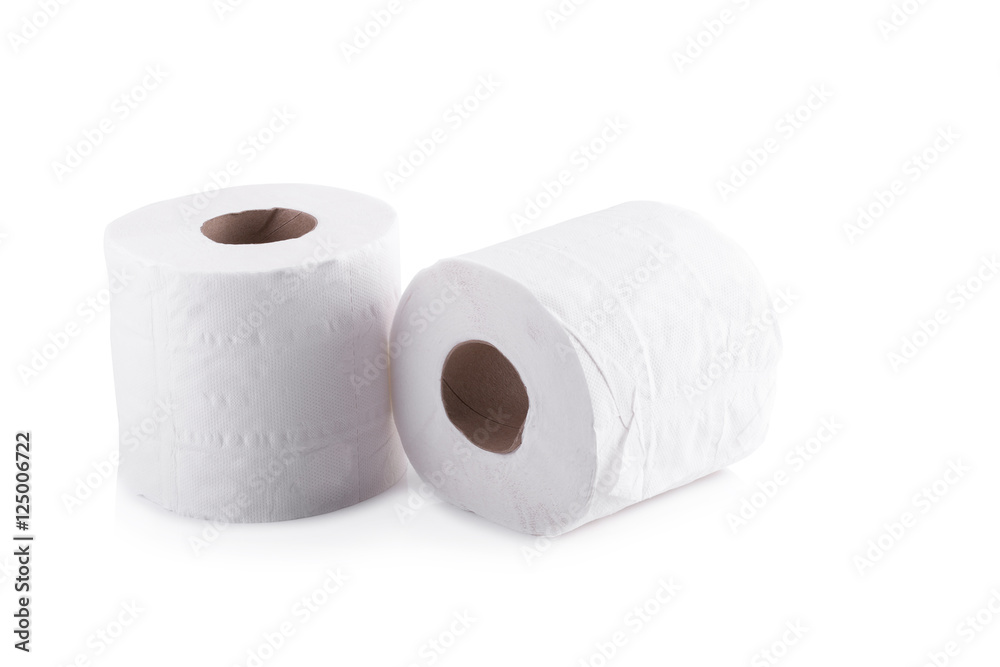 Roll Of Toilet Paper Isolated On White Background. Roll Of Toilet Paper Isolated On White Background.