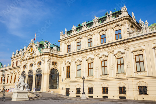 Belvedere palace and garden in Vienna  Austria