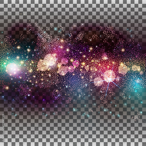 Abstract glowing particles background