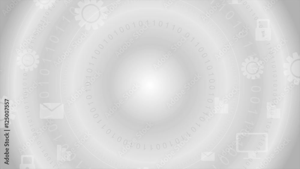 Global communication grey tech video clip. Shape animation Ultra HD 4K 3840x2160