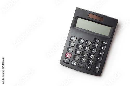 calculator on white background photo