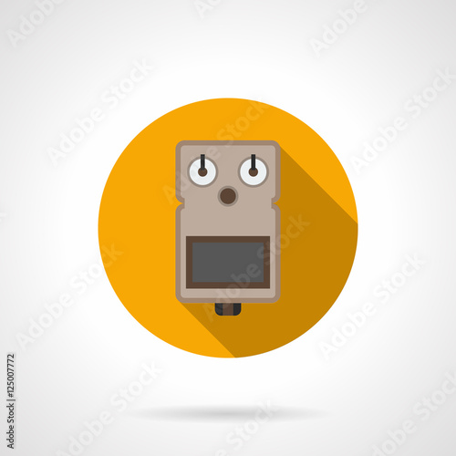 Stompbox round color vector icon