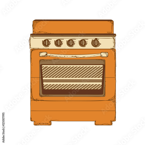 oven stove icon image vector illustration design 