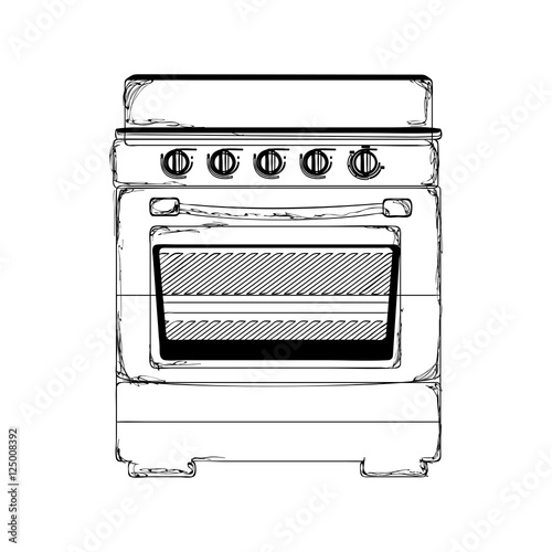 oven stove icon image vector illustration design 