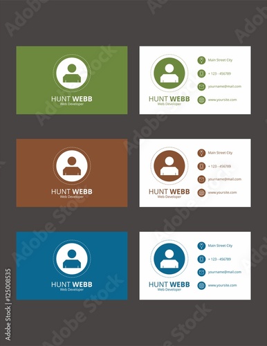 Business Card Template Vector photo