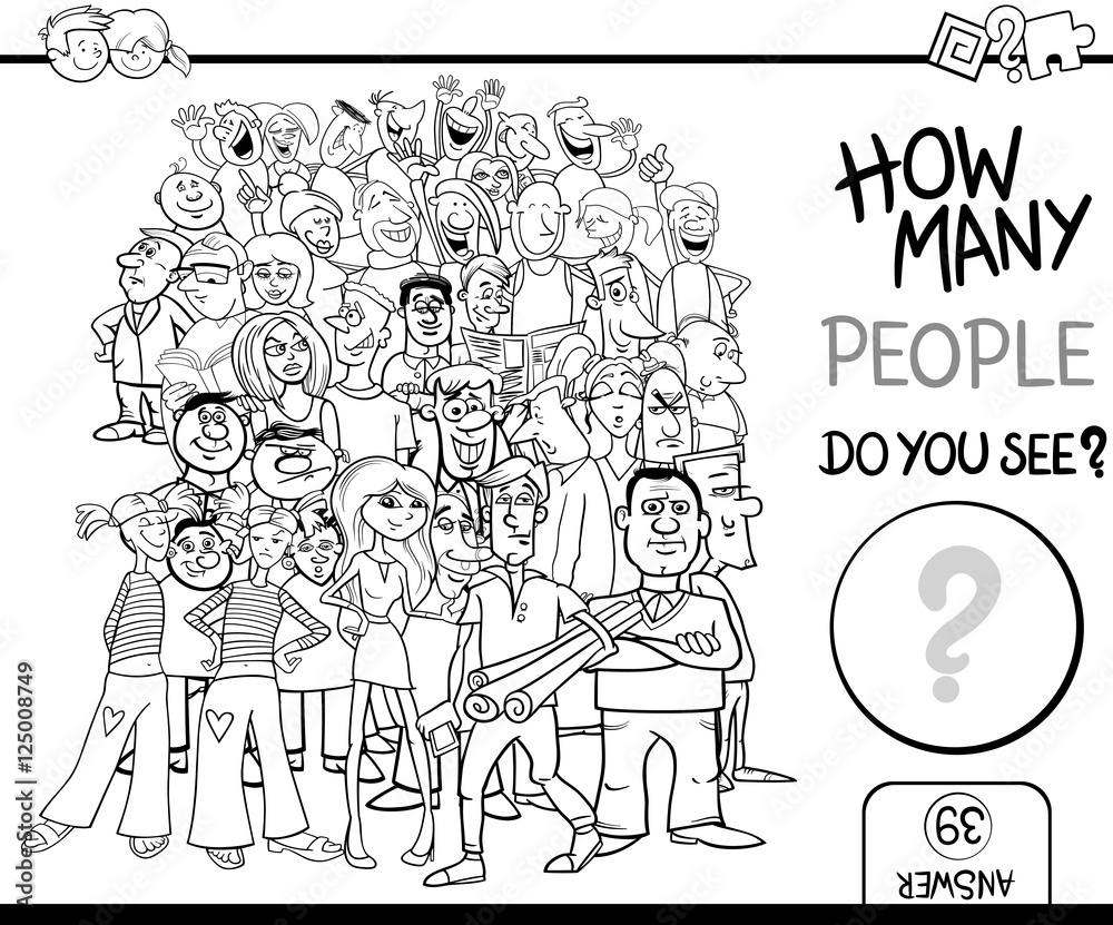 counting people game coloring page