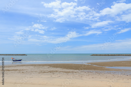 Beautiful sky with beach and tropical sea