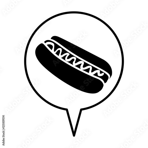 hot dog pictogram icon image vector illustration design 