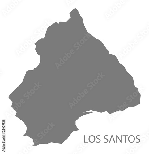 Los Santos Panama Map grey