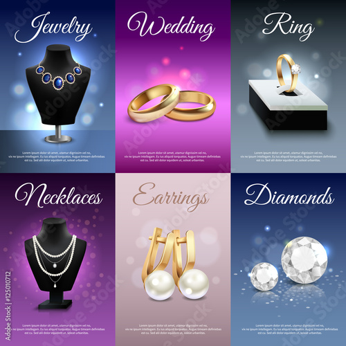 Jewelry Realistic Banners