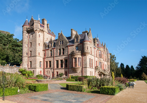 Belfast castle. Tourist attraction on the slopes of Cavehill Country Park in Belfast, Northern Ireland