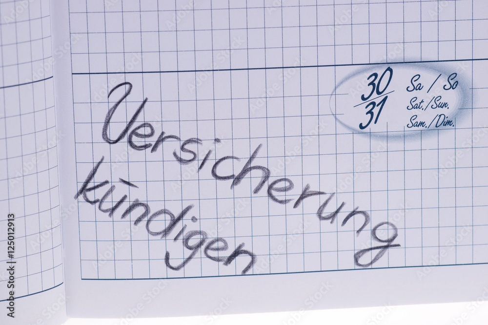 Terminkalender - Versicherung kündigen Terminkalender - Versicherung kündigen