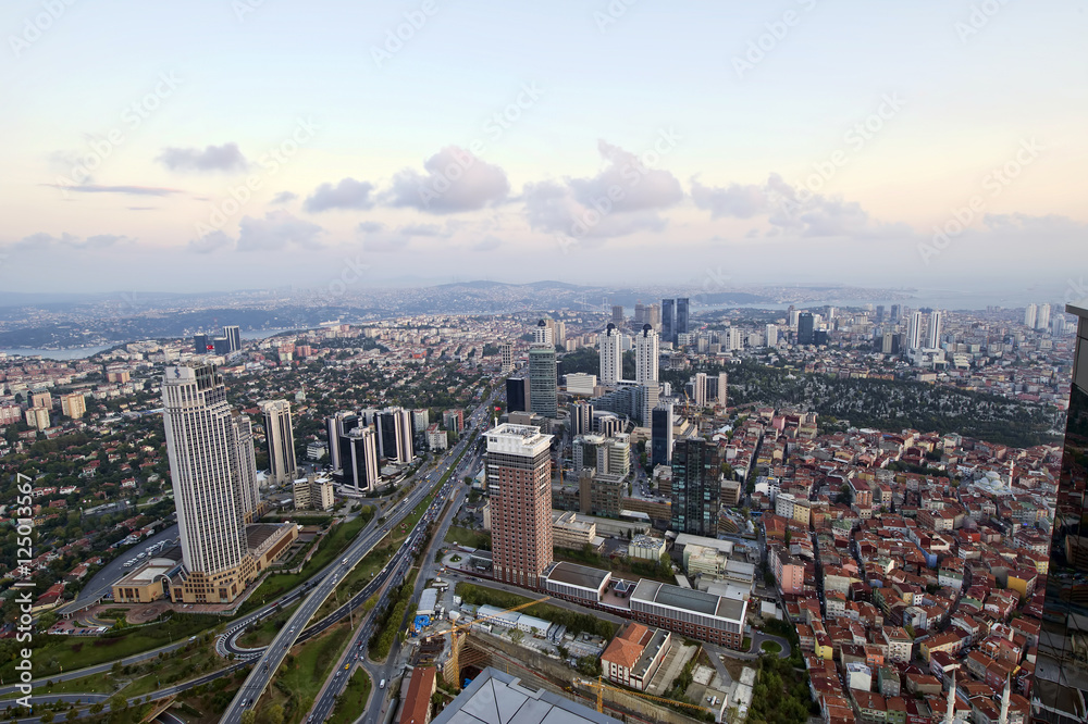 Aerial panoramic view of the Istanbul