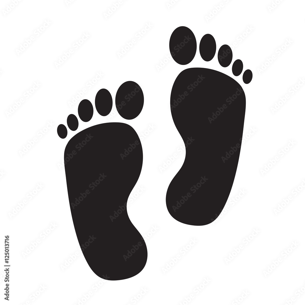 foot print icon illustration design