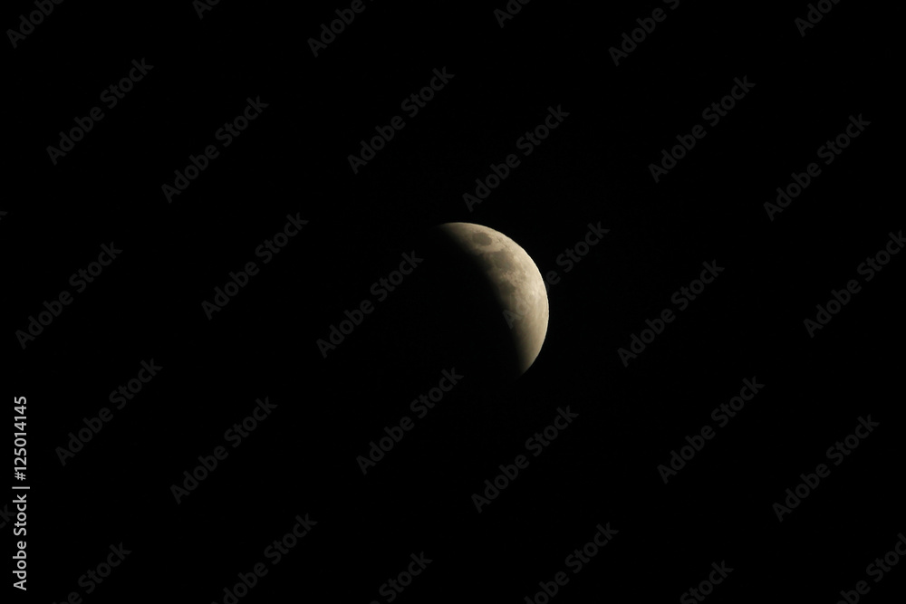Partial before total lunar eclipse 2015, also known as blood moon, photographed sep 27th, 8-11 pm, in the mountains of Colombia at 3'560 mabsl, national park Cocuy. Partial before total lunar eclipse 2015, also known as blood moon, photographed sep 27th, 8-11 pm, in the mountains of Colombia at 3'560 mabsl, national park Cocuy.