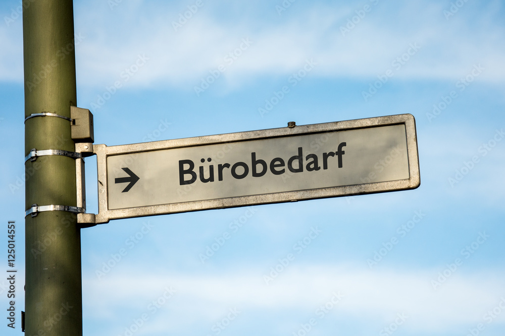 Fototapeta premium Schild 67 - Bürobedarf