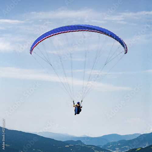 Blue paraglider