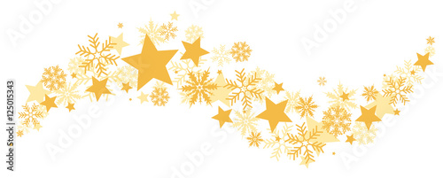 Gold stars and snowflakes