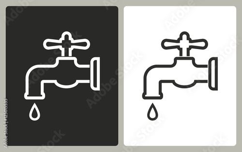 Faucet - vector icon.