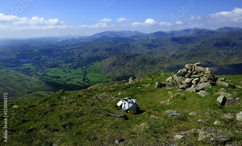 Rucksack and Poles on the summit