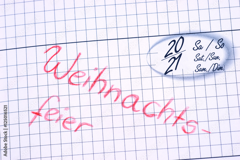 Terminkalender - Weihnachtsfeier Terminkalender - Weihnachtsfeier