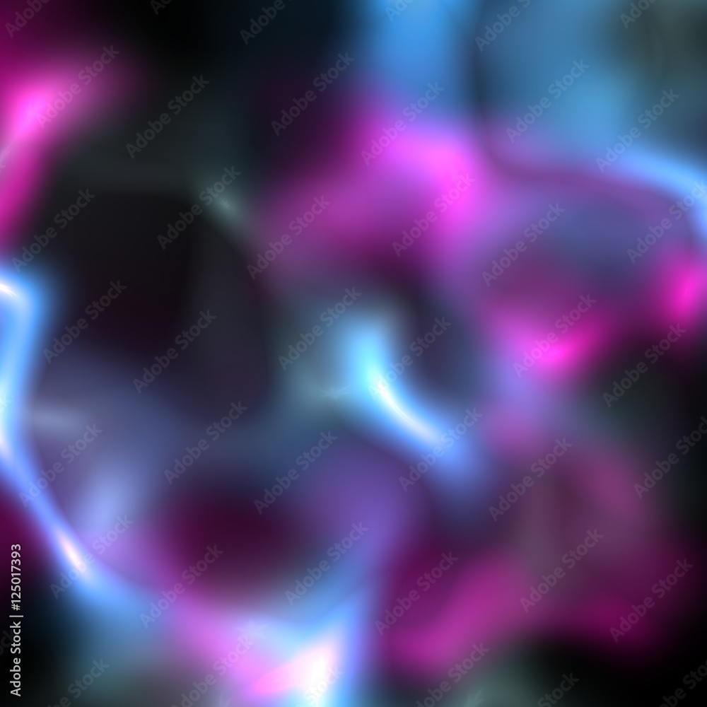 Abstract glowy soft blue and pink on dark background universal image