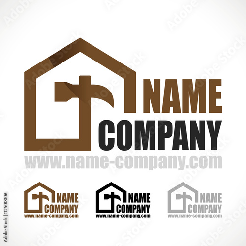 logo bricolage marteau artisan aménagement comble