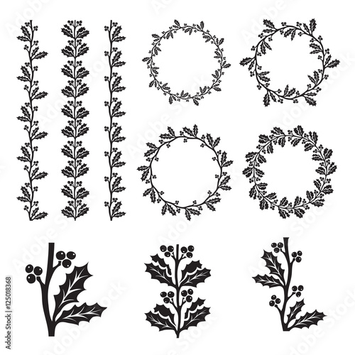 Christmas holly decorations